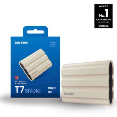 Samsung SSD Externe T7 Shield 1TB (Beige)