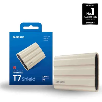 Samsung SSD Externe T7 Shield 1TB (Beige)