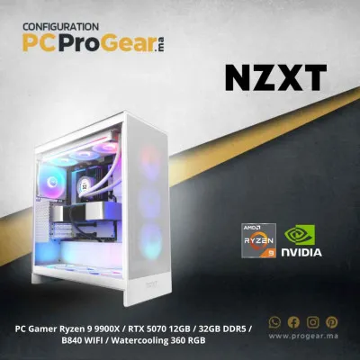 PC Gamer Ultra Ryzen 9 9900X / RTX 5070 12GB / 32GB DDR5 / B840 WIFI / Watercooling 360 RGB