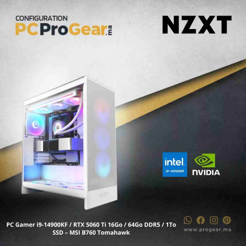 PC Gamer i9-14900KF / RTX 5060 Ti 16Go / 64Go DDR5 / 1To SSD – MSI B760 Tomahawk