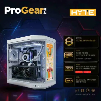 PC Gamer Ultra RTX 5080 / Intel Core i9-14900KF / 32Go DDR5 / SSD 4To – Hyte Y70 Touch Blanc