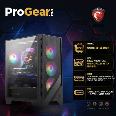 PC Gamer Ultra RTX 5060 - Intel Core i5-13400F - 16GB RAM - 1TB NVMe