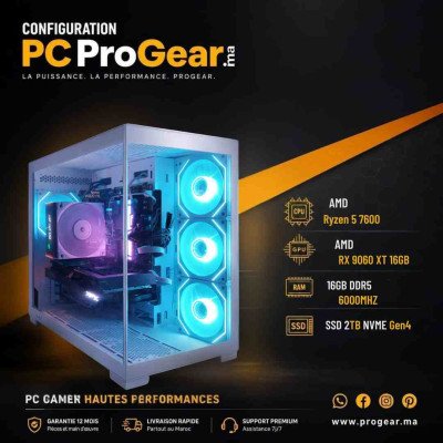 PC Gamer Ryzen 5 7600 / RX 9060 XT 16GB / DDR5 16GB 6000MHz / SSD 2TB / MSI B650M