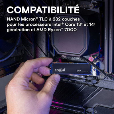 Crucial T705 1TB NVMe PCIe Gen5 M.2 SSD (Bulk)