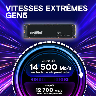 Crucial T705 1TB NVMe PCIe Gen5 M.2 SSD (Bulk)