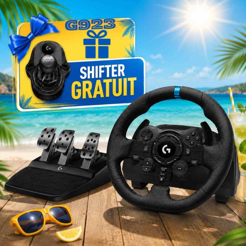 BUNDLE Logitech G G923 + Logitech G Driving Force Shifter OFFERT