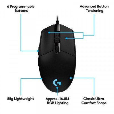 Souris Gaming Logitech G102 LIGHTSYNC Noir