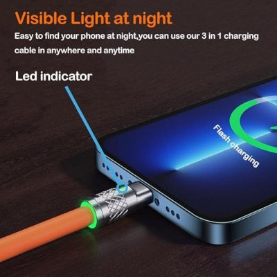 Wuucor Mecha Data Cable 120W 3 in 1 Chubby Charging Cable