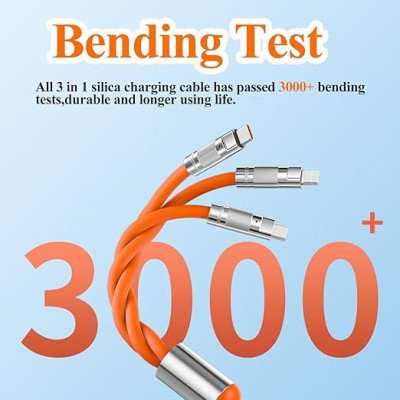 Wuucor Mecha Data Cable 120W 3 in 1 Chubby Charging Cable