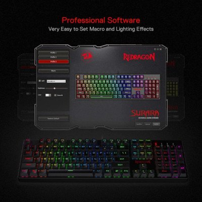 Clavier Mécanique Redragon K582 SURARA RGB (Red Switches)