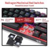 Clavier Mécanique Redragon K617 Fizz 60% RGB - Switch Rouge (Noir)