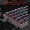 Clavier Mécanique Redragon K617 Fizz 60% RGB - Switch Rouge (Noir)