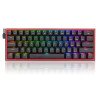 Clavier Mécanique Redragon K617 Fizz 60% RGB - Switch Rouge (Noir)