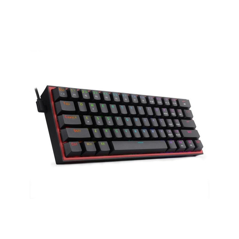Clavier Mécanique Redragon K617 Fizz 60% RGB - Switch Rouge (Noir)