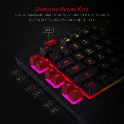 Clavier Gaming Redragon K512 SHIVA RGB Membrane