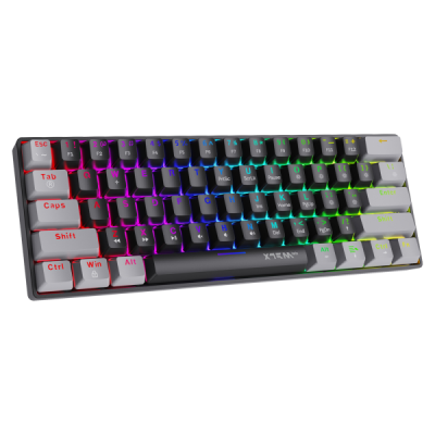 Clavier Gaming XTRMLAB Vortex (Red Switch) - Rétroéclairage RGB - Format 60% Ultra-Compact