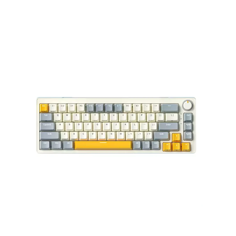 ZIFRIEND ZA68 Clavier Mécanique RGB Filaire 65% (CREAM-Gray)