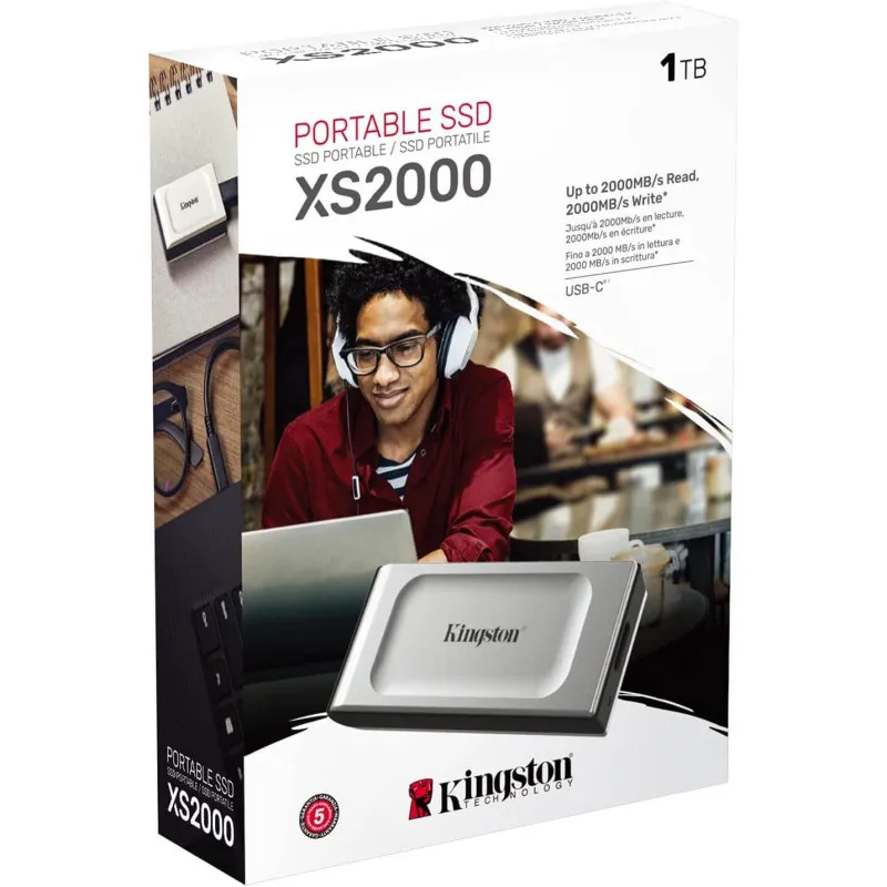 Kingston XS2000 1TB SSD Externe – Ultra Rapide & Résistant