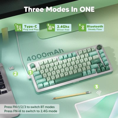 Redragon Cyrus Pro K681MG Wireless - Clavier Mécanique 75%