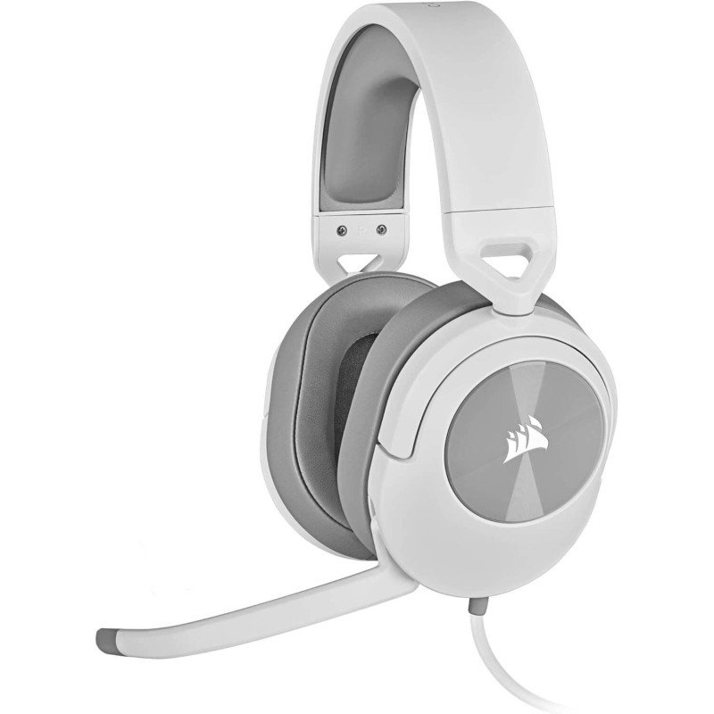 Corsair HS55 SURROUND Blanc – Casque Gaming Filaire avec Son Surround Dolby 7.1