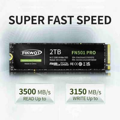 Fikwot FN501 Pro SSD 2TB M.2 2280 PCIe Gen3 x4