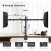 Support pour Moniteur Double Z022 15″ à 33″
