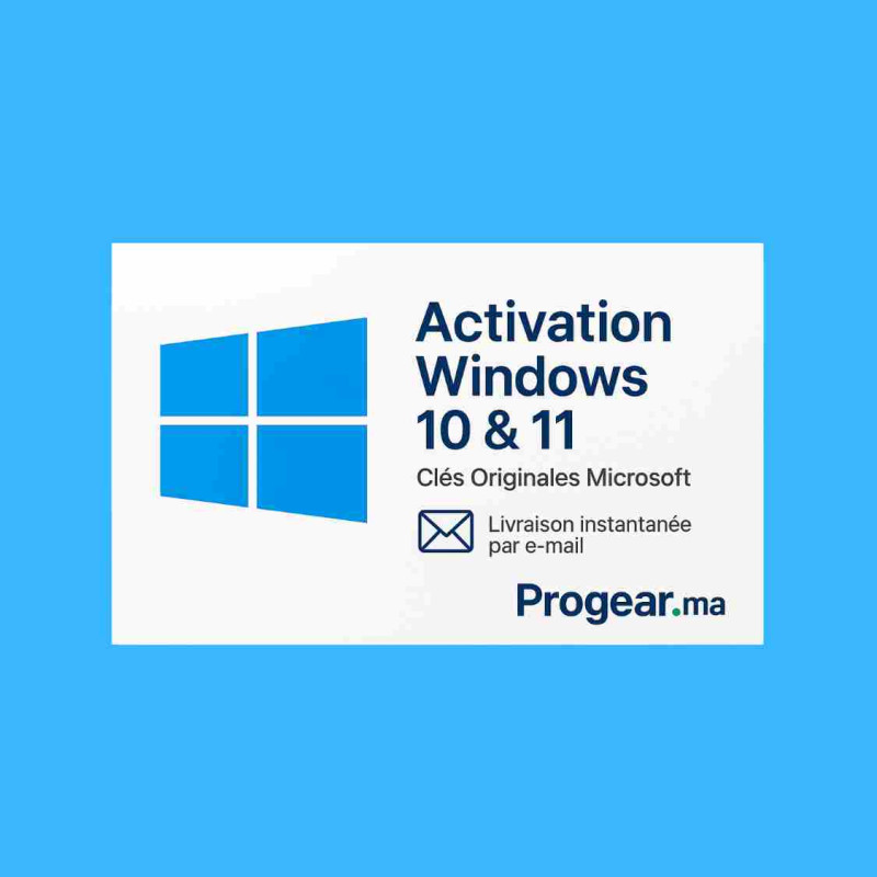 ation Windows 10 & 11 – Clés Originales Microsoft au Meilleur Prix Maroc